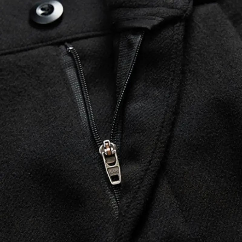 Casual Loose Blended Synthetic Fabrics Suit Trousers-4
