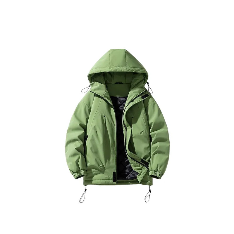 Simple Casual Blended Synthetic Fabrics Quilted Jacket-3