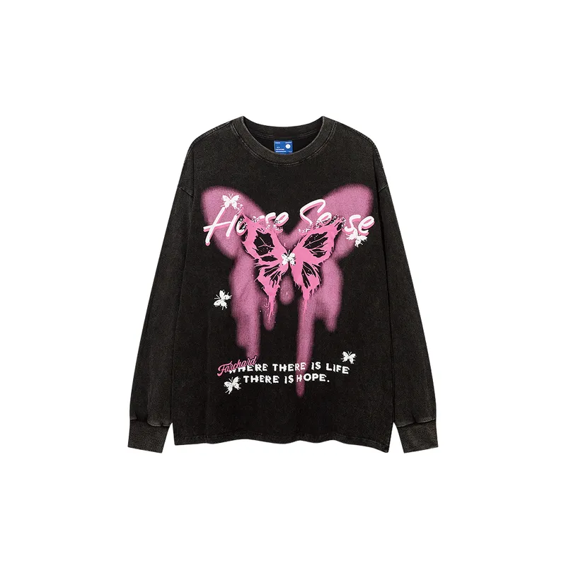 Retro Distress 100% Cotton Sweatshirt-0