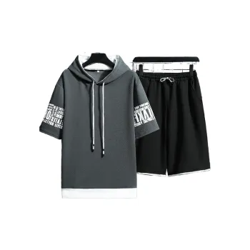 Thin Hooded Sweatshirt and Shorts Set