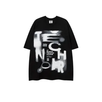 Creative Letter Printed Short sleeved T shirt