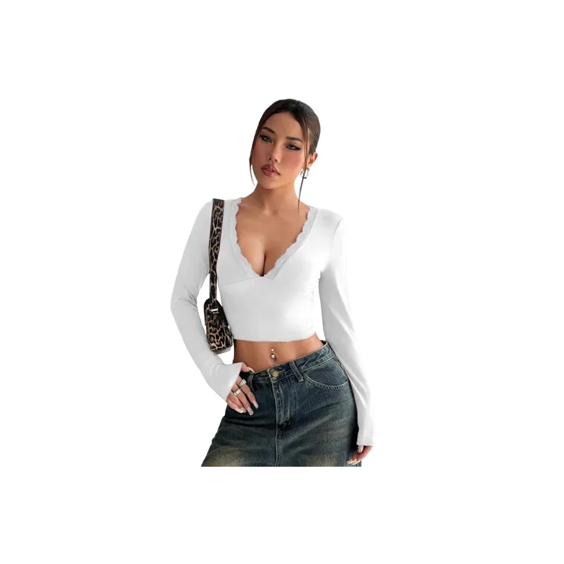 Sexy Casual Polyester T Shirt Women-2