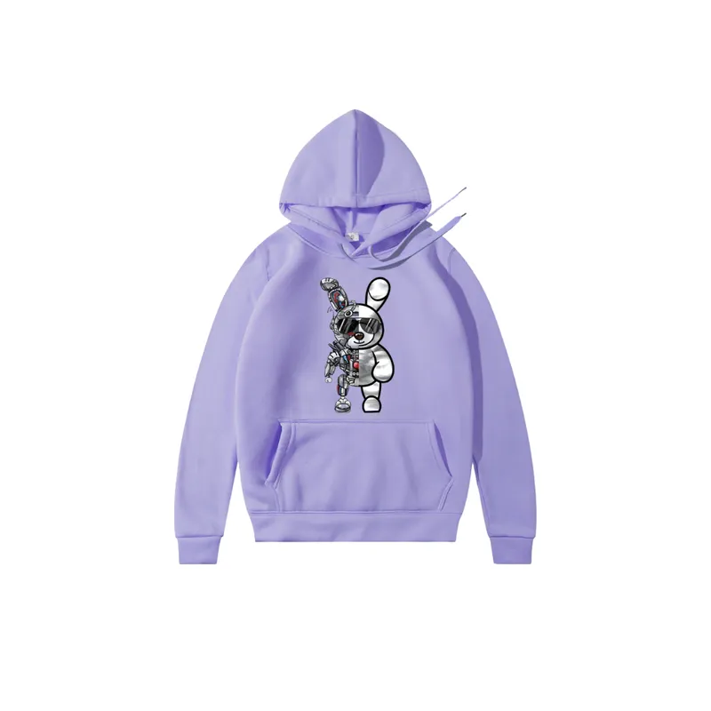 Mechanical Rabbit Printing Comfortable Hoodie-7
