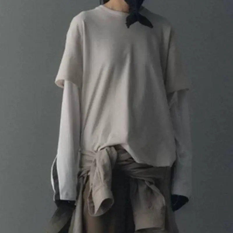 Fashionable Loose Long Sleeve T Shirt-3