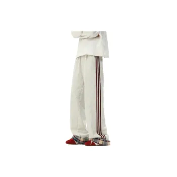 Simple Striped Cotton Casual Pants