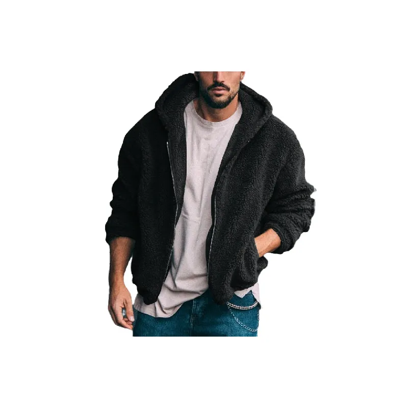 Fashionable Plain Zipper Jacket-11