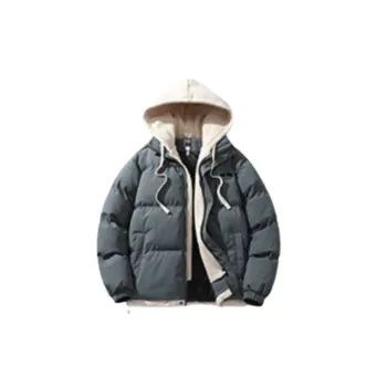 Fashionable Loose Plain Woven Quilted Jacket