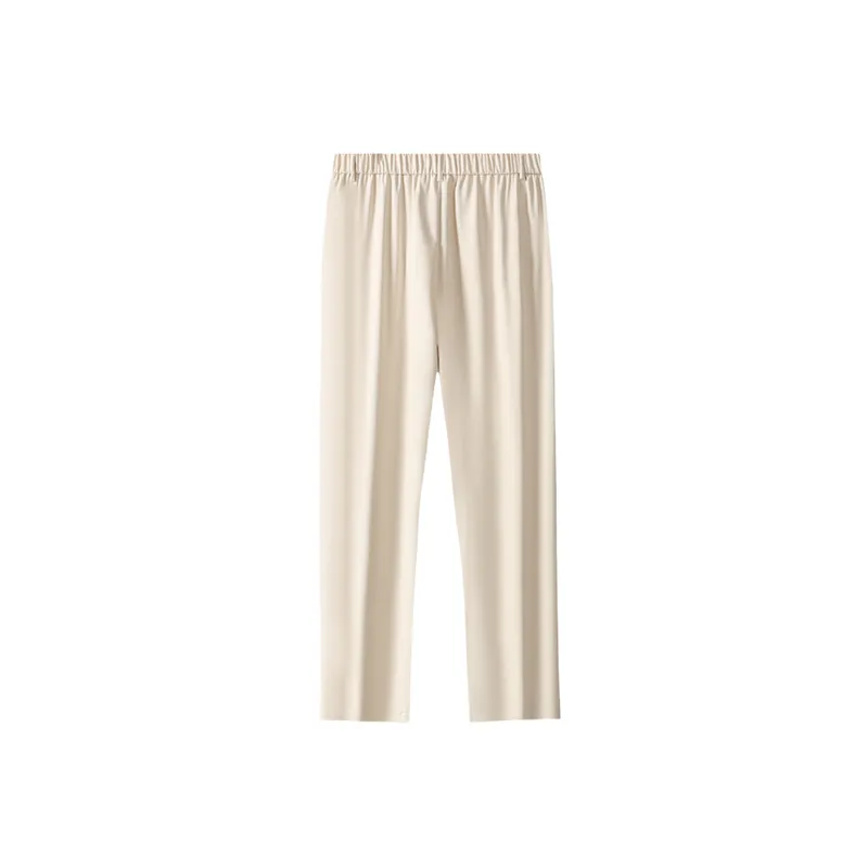 Basics Loose Polyester Casual Pants-4
