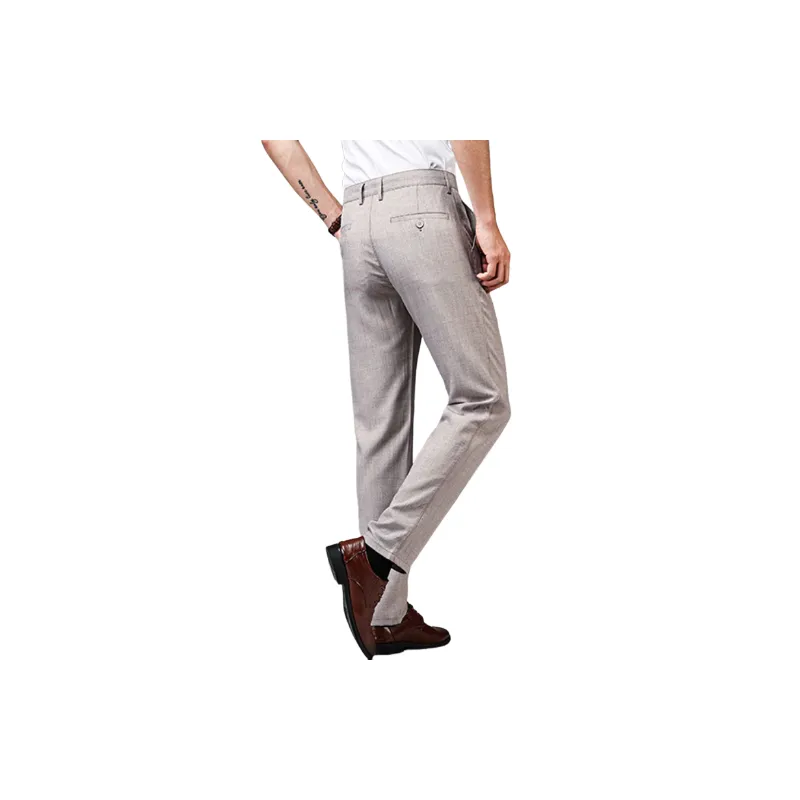 Casual Plain Cotton Blended Fabric Suit Trousers Unisex-6