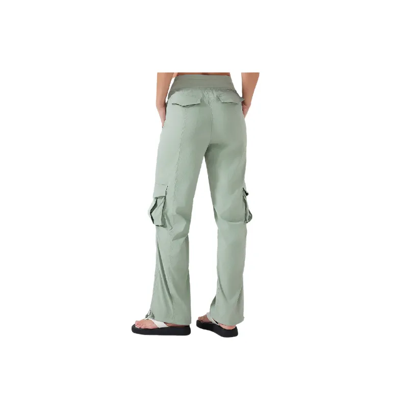 Outdoor Sporty Cotton Blended Fabric Cargo Pants Women-1