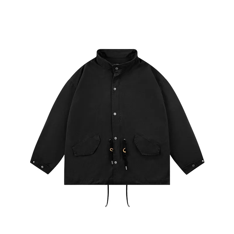 Retro Plain Cotton Quilted Jacket-0
