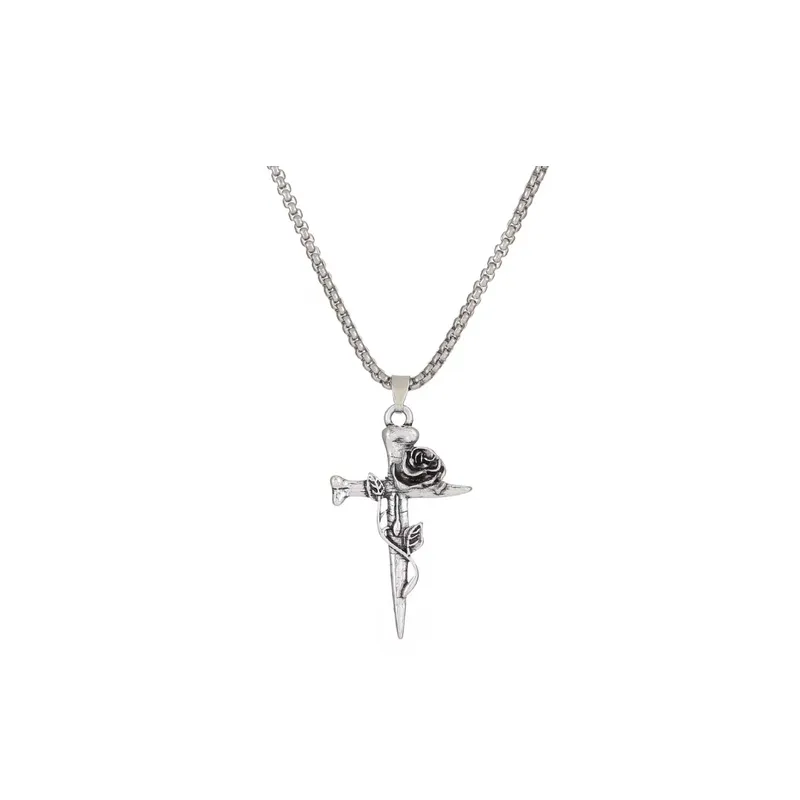 Retro Alloy Pendant Necklace-0