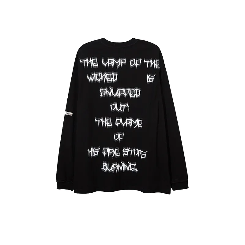 Dark Loose Wear Long Sleeve T shirt-1