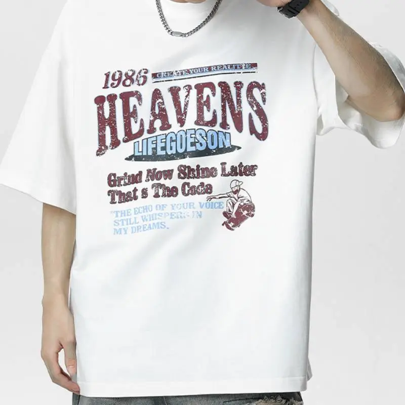 Fashionable Loose 100% Cotton T Shirt-13