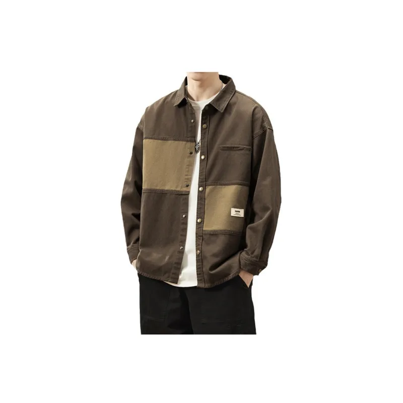 Vintage Fashionable Long sleeved Loose Shirt-5