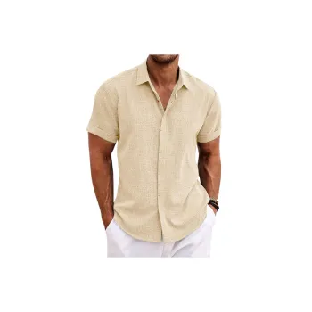 Loose Plain Cotton Blended Fabric Shirt