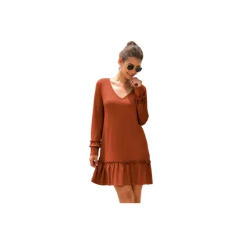 Fashionable Simple Cotton Blended Fabric Dress Women