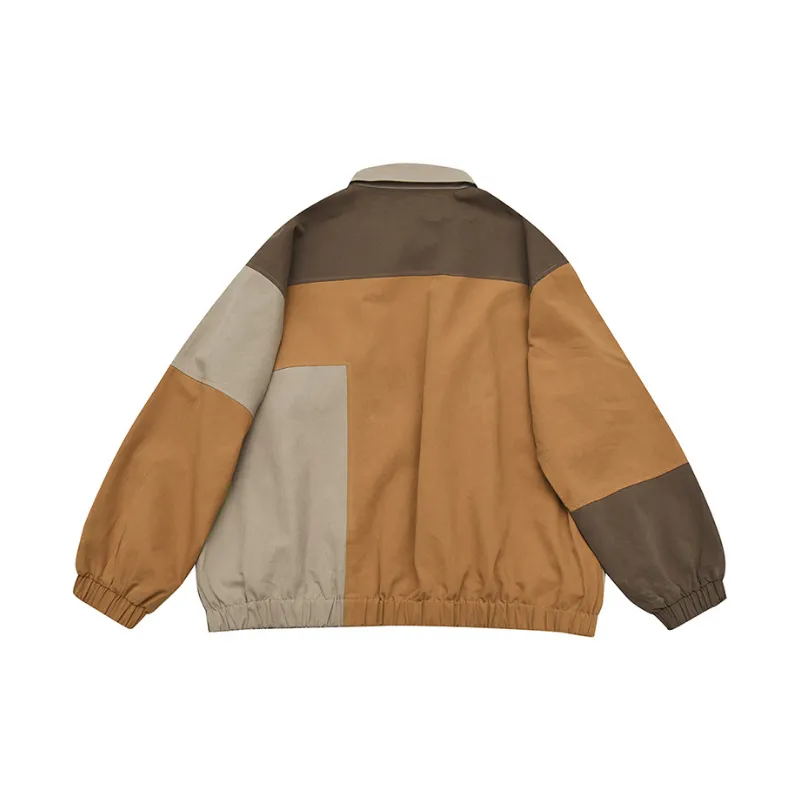 Contrast Color Stitching Lapel Multi pocket Jacket-1