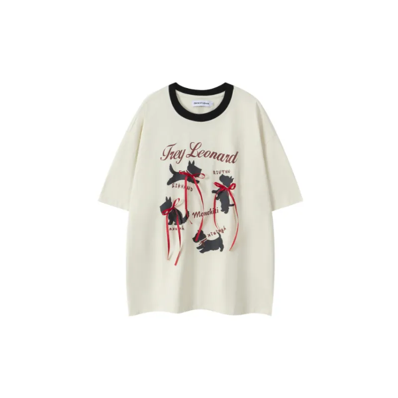 Retro Cute Cotton T Shirt Unisex-4