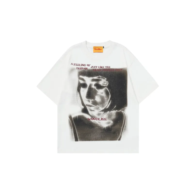 Loose Hong Kong Style Short Sleeve T Shirt-0