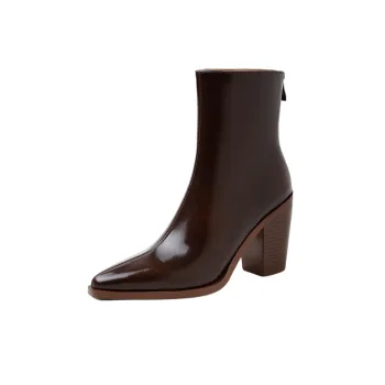 Fashion Zipper Ankle Boots