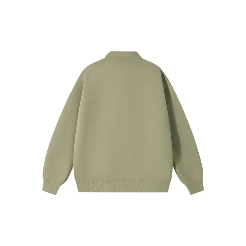 Loose Plain Corduroy Polo Unisex-9