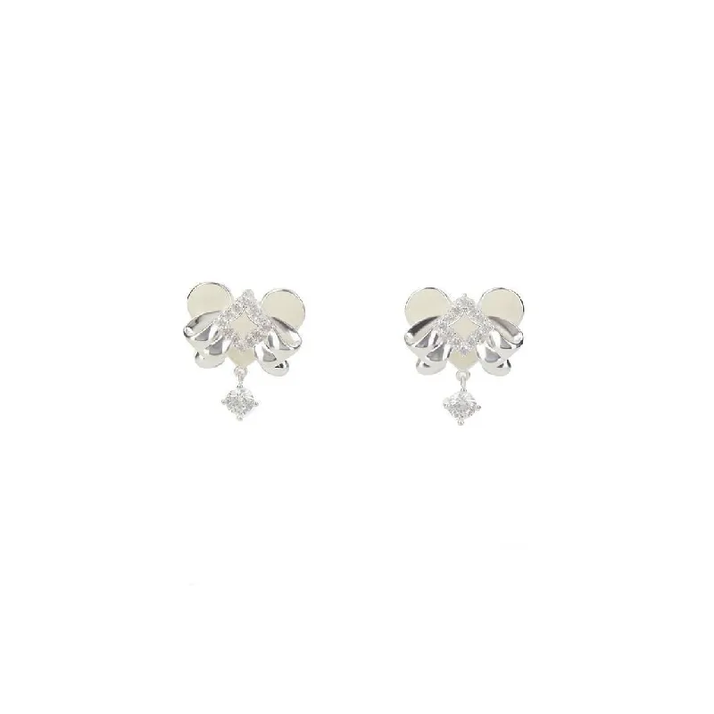 Romantic Elegant Bow Earring-0