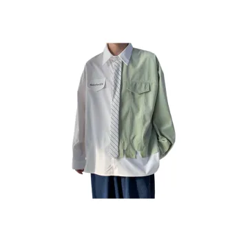 Long Sleeved Fall False Two Piece Shirt