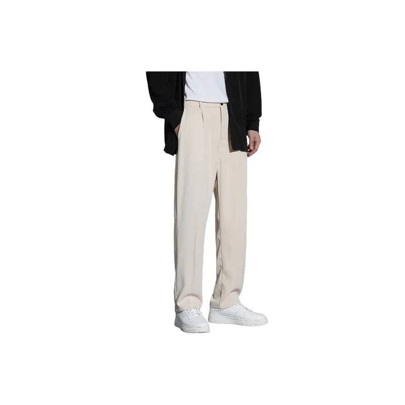 Casual Fashionable Polyester Suit Trousers-5