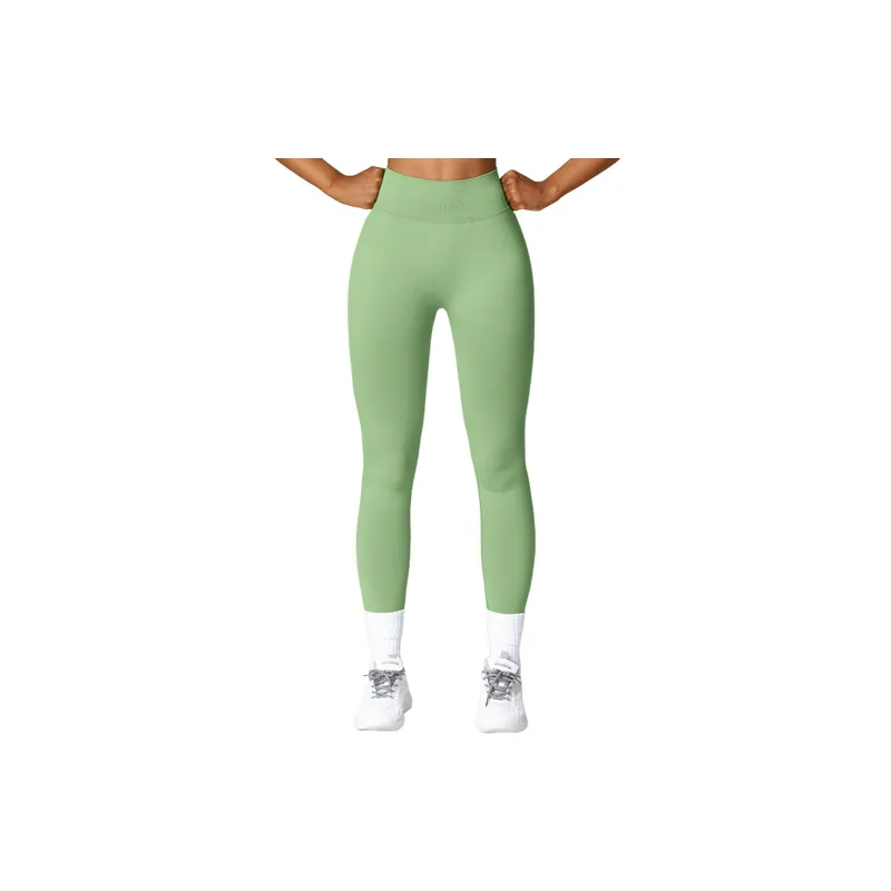 Plain Sporty Nylon Leggings Women-6