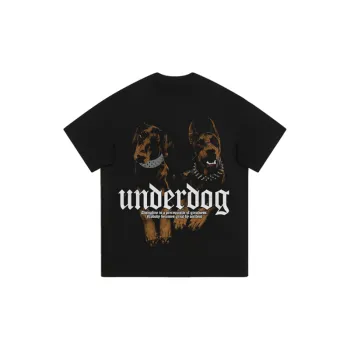 Doberman Print Oversized Short Sleeved T Shirt