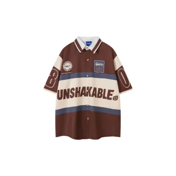 Retro Loose Letter Print Shirt