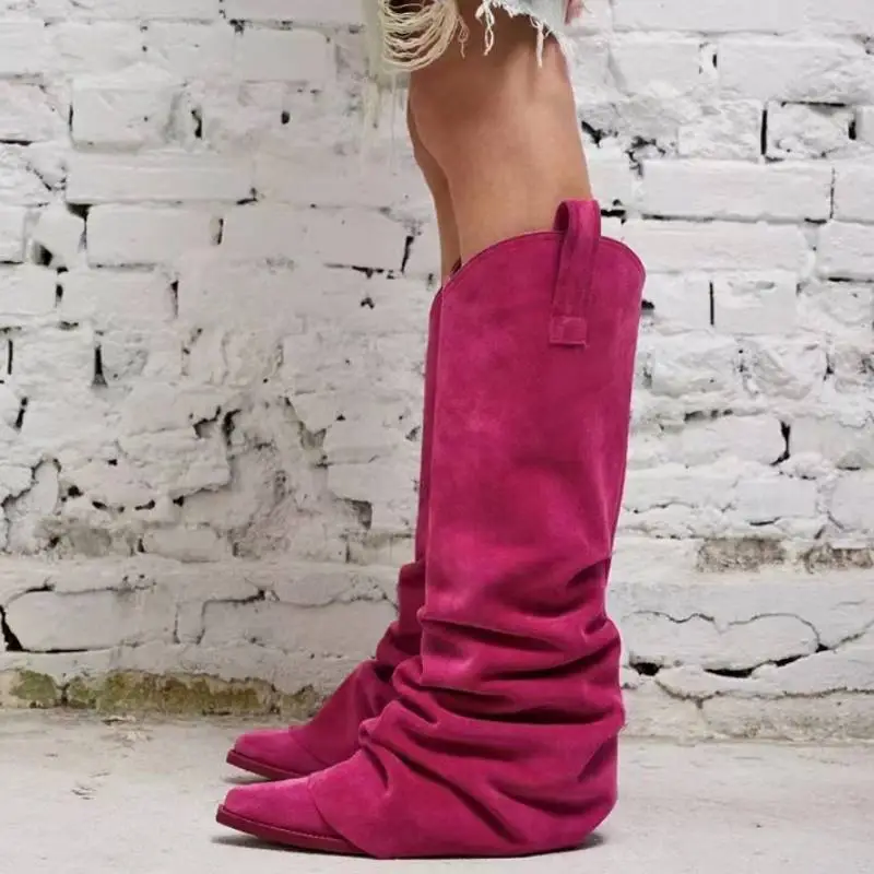 Fashionable Simple Knee High Boots-2