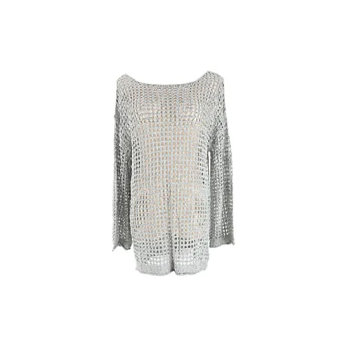 Sexy Hollow Out Knitted Fabric Shirt Women