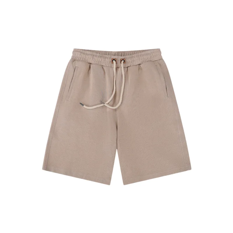 Loose Plain Cotton Casual Shorts-6