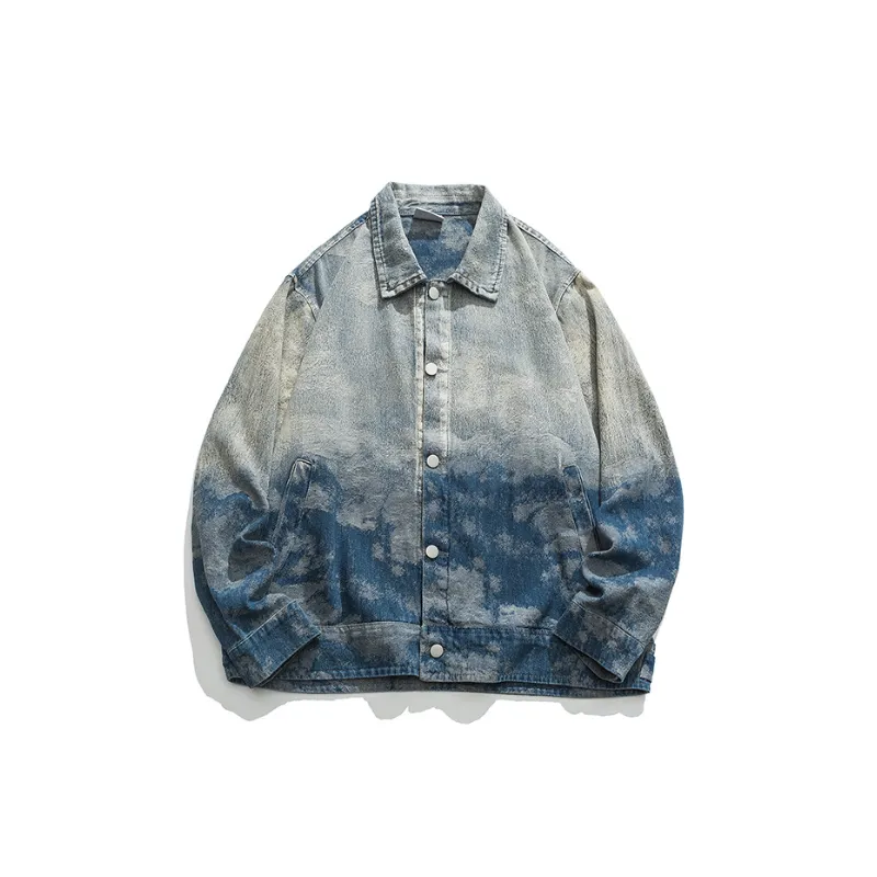 Water Washed Gradient Denim Jacket