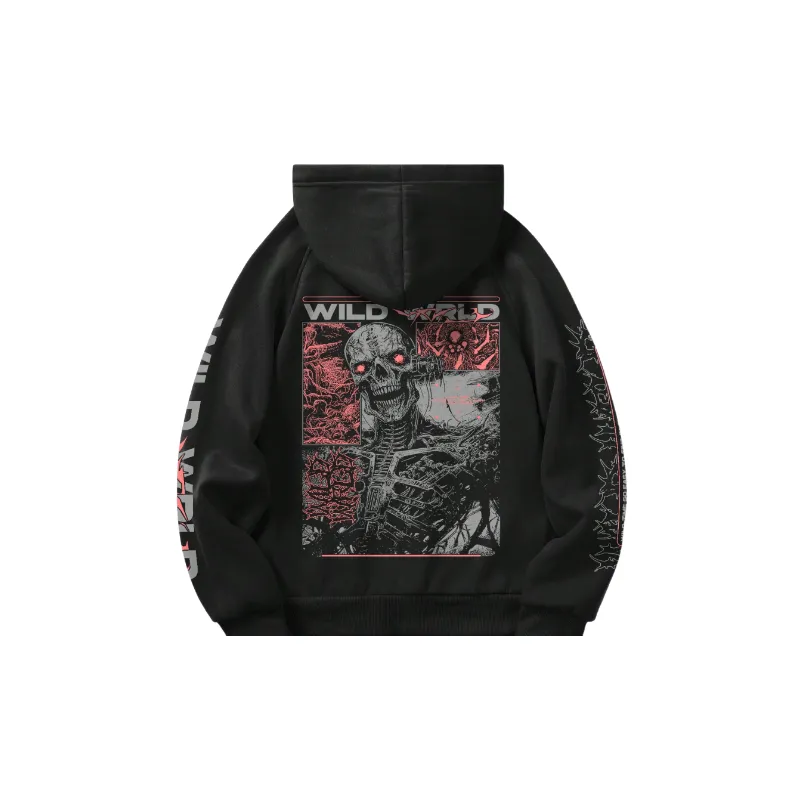 Casual Loose Polyester Hoodie-1
