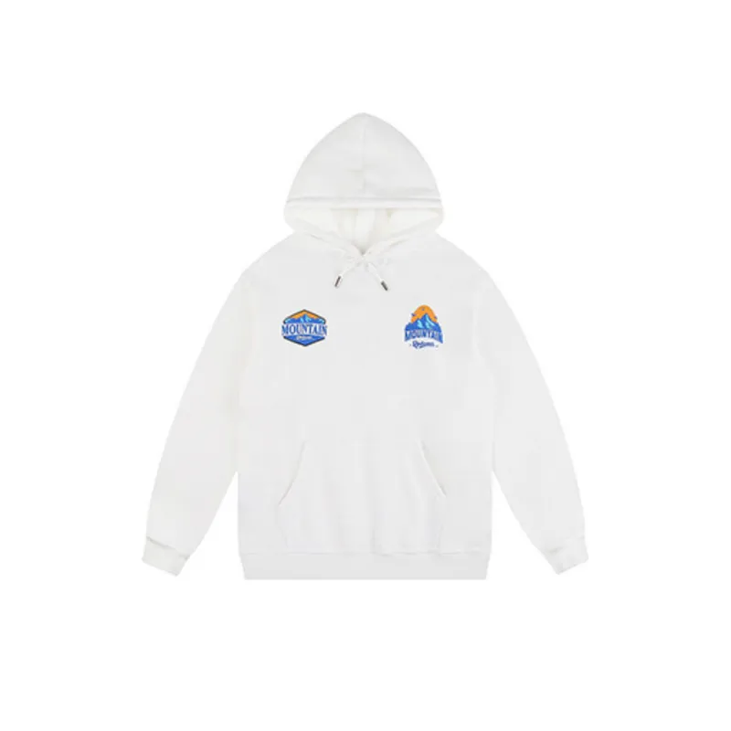 Mountain Foam Printing Loose Hoodie-6