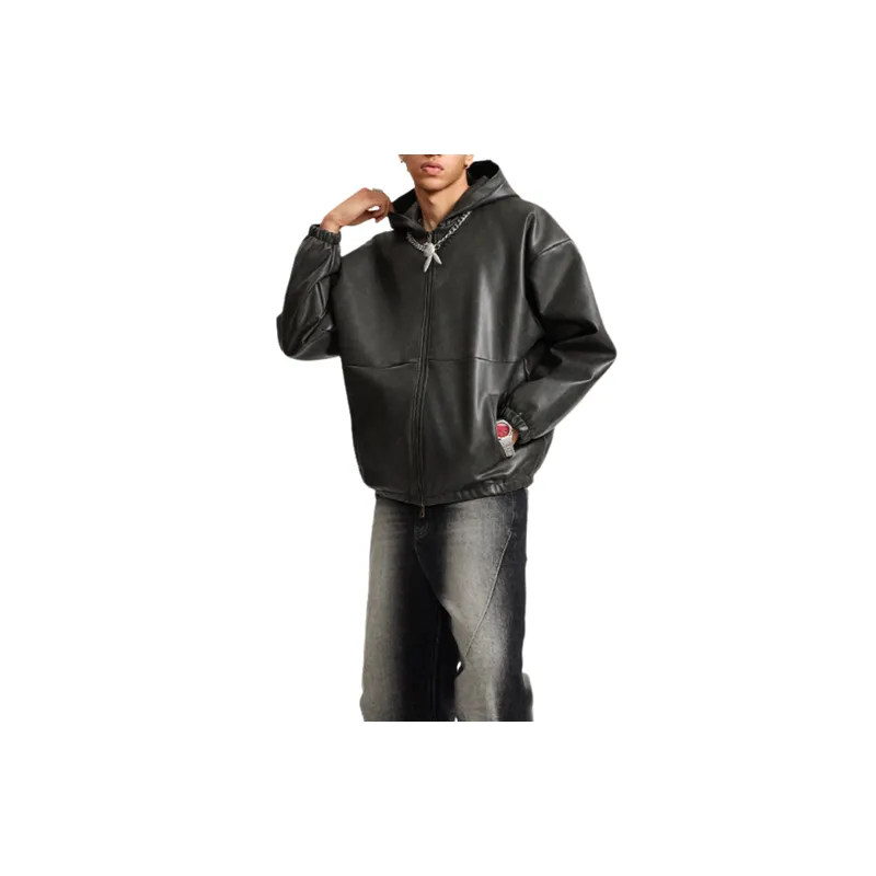Retro Oversized Leather Jacket-9
