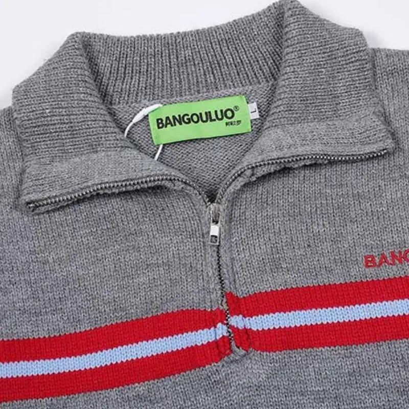 Retro Fashion Blended Synthetic Fabrics Sweater-4