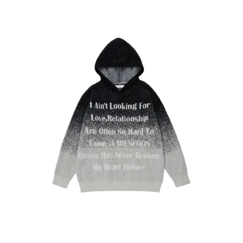 Text Thought Gradient Design Theme Hoodie-2