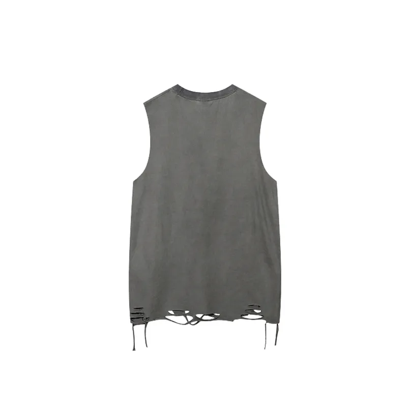Hip Hop Pink Contrast Vest-5