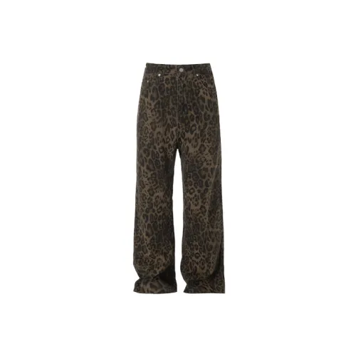 Leopard Print Camo Jeans