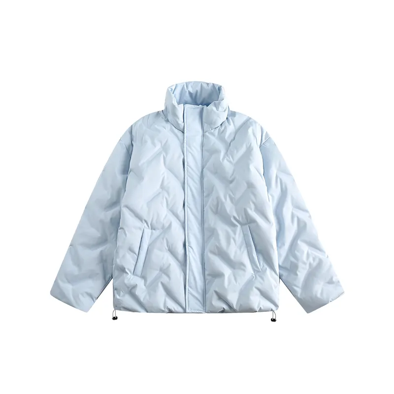 Pleated Simple Loose Solid Color Warm Cold resistant Jacket Outdoor-2