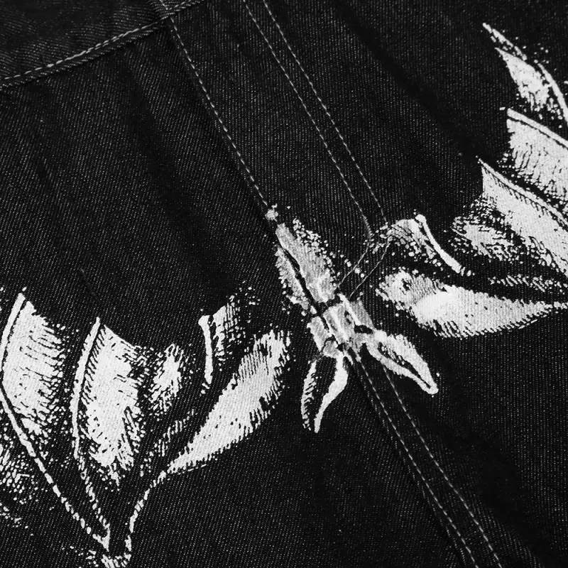 Trendy Print Jeans-4