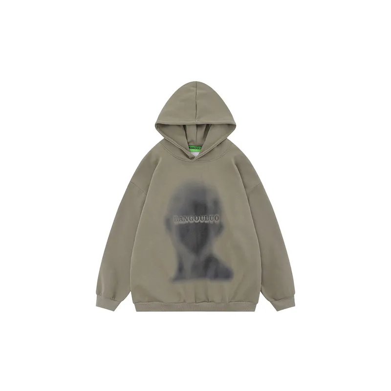 Hip Hop Funeral Figure Printed Hooded Sweater-0