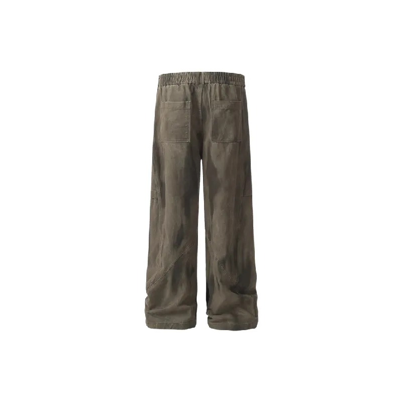 Retro Fashionable Loose Polyester Casual Pants-2