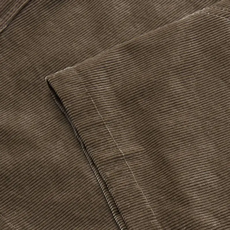 Retro Plain Corduroy Casual Pants-3