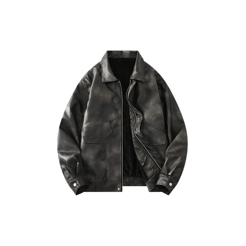 Simple Funky PU Jacket-0