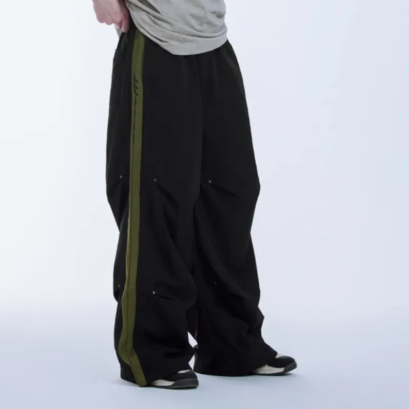 Casual Striped Blended Synthetic Fabrics Sports Pants-13